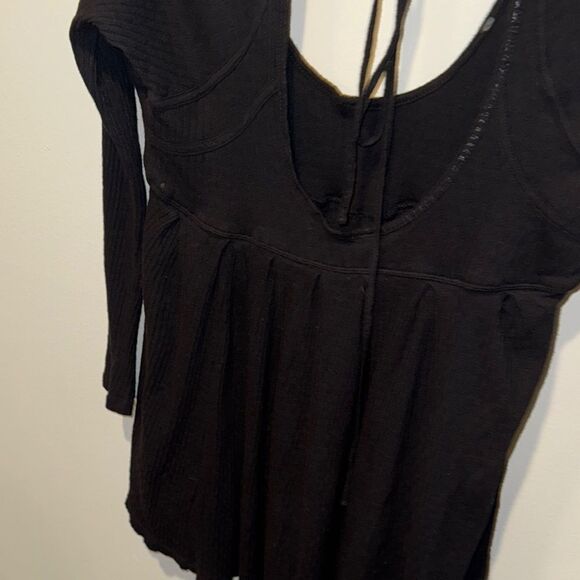 Free People "It's always you " Black Women's Top low back - Picture 4 of 7